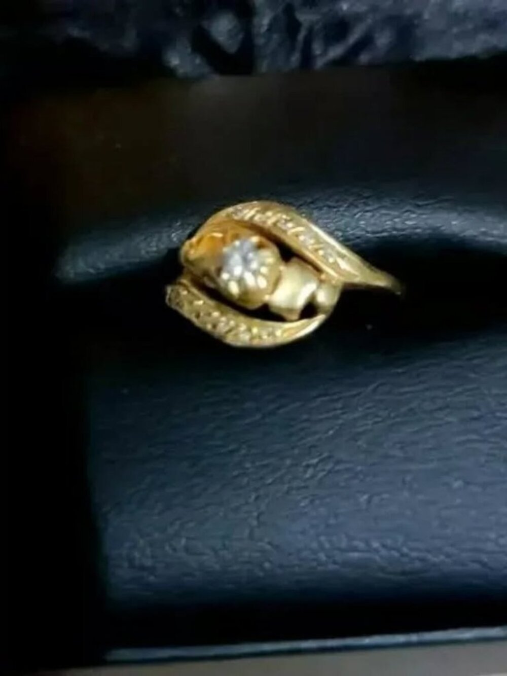 Antique cocktail ring very different 14k gold